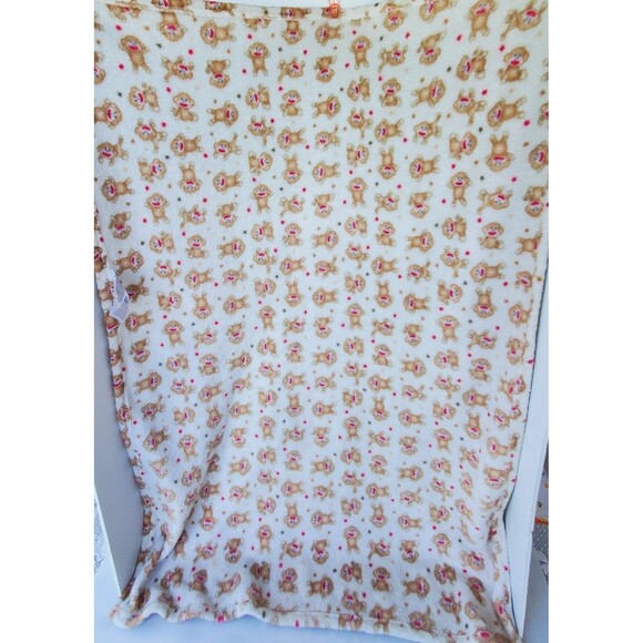 Baby Starters Sock Monkey White Plush Fleece Cuddly Blanket 30" X 40" Red Stars - Picture 7 of 8